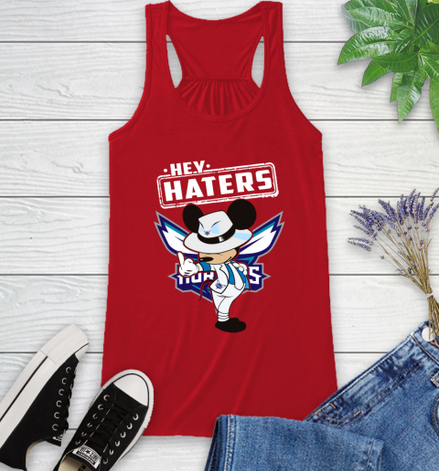 NBA Hey Haters Mickey Basketball Sports Charlotte Hornets Racerback Tank 5