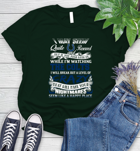 Indianapolis Colts NFL Football Don't Mess With Me While I'm Watching My Team Women's T-Shirt 6