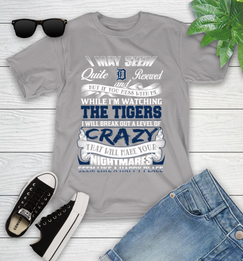 Detroit Tigers MLB Baseball Don't Mess With Me While I'm Watching My Team Youth T-Shirt 4