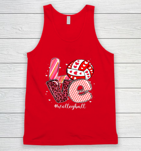 Funny Valentine Volleyball Player Sport Lovers Family Outfit Tank Top 4
