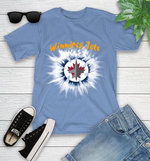 Winnipeg Jets NHL Hockey Adoring Fan Rip Sports Youth T-Shirt 15