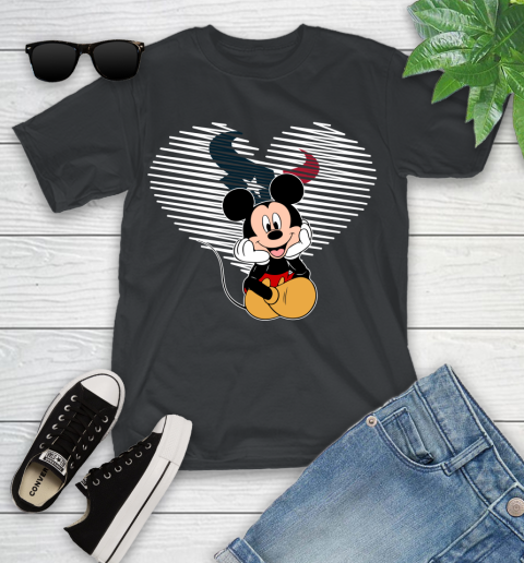 NFL Houston Texans The Heart Mickey Mouse Disney Football T Shirt_000 Youth T-Shirt