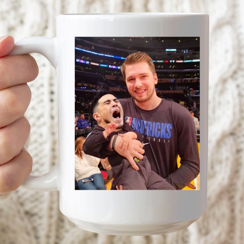 Luka Doncic Shirt Luka Doncic Holding Kevin Kno Baby Ceramic Mug 15oz