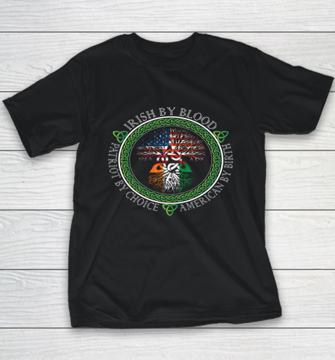 Irish By Blood American By Birth St Patricks Day Gift Youth T-Shirt