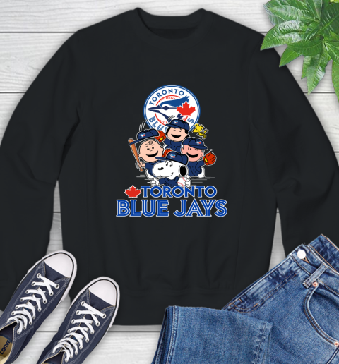 MLB Toronto Blue Jays Snoopy Charlie Brown Woodstock The Peanuts Movie Baseball T Shirt_000 Sweatshirt