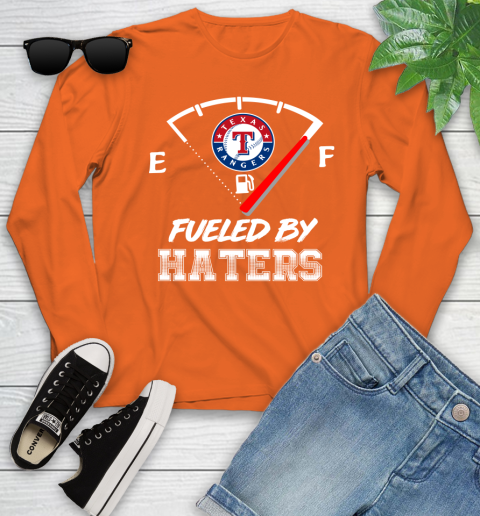 Texas Rangers MLB Baseball Fueled By Haters Sports Youth Long Sleeve 3