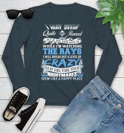 Tampa Bay Rays MLB Baseball Don't Mess With Me While I'm Watching My Team Youth Long Sleeve 9