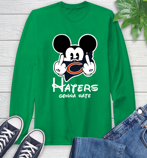 NFL Chicago Bears Haters Gonna Hate Mickey Mouse Disney Football T Shirt Long Sleeve T-Shirt 8