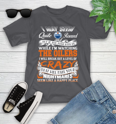 Edmonton Oilers NHL Hockey Don't Mess With Me While I'm Watching My Team Youth T-Shirt 6
