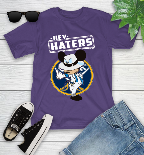 NHL Hey Haters Mickey Hockey Sports Buffalo Sabres Youth T-Shirt 3