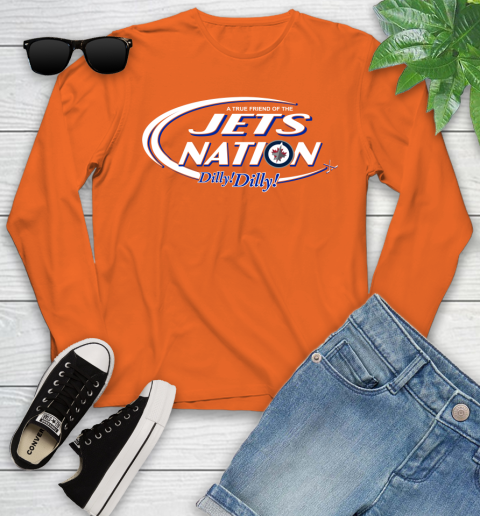 NHL A True Friend Of The Winnipeg Jets Dilly Dilly Hockey Sports Youth Long Sleeve 4 NHL A True Friend Of The Winnipeg Jets Dilly Dilly Hockey Sports Youth Long Sleeve - Image 4