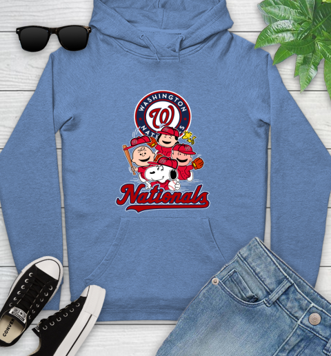MLB Washington Nationals Snoopy Charlie Brown Woodstock The Peanuts Movie Baseball T Shirt_000 Youth Hoodie 13