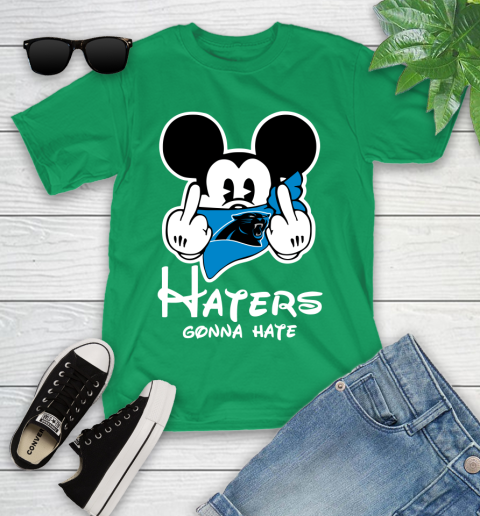 NFL Carolina Panthers Haters Gonna Hate Mickey Mouse Disney Football T Shirt_000 Youth T-Shirt 8