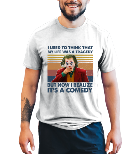 Joker Vintage Tshirt, Joker The Comedian T Shirt, Now I Realize It's A Comedy T Shirt, Halloween Gifts