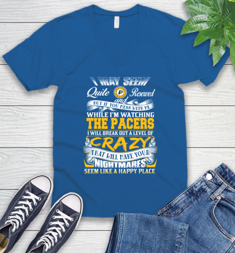 Indiana Pacers NBA Basketball Don't Mess With Me While I'm Watching My Team V-Neck T-Shirt 5