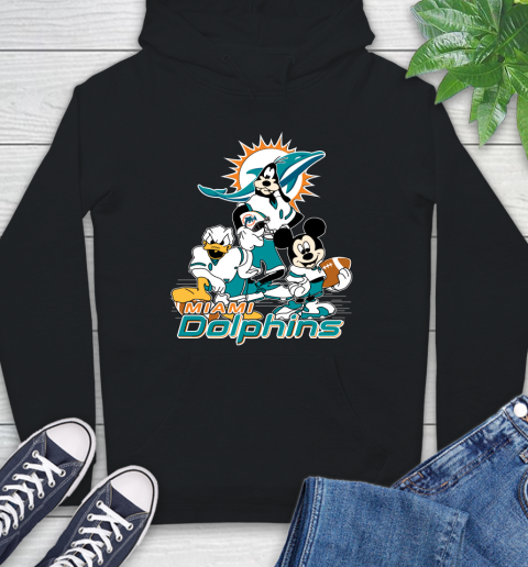 NFL Miami Dolphins Mickey Mouse Donald Duck Goofy Football Shirt Hoodie