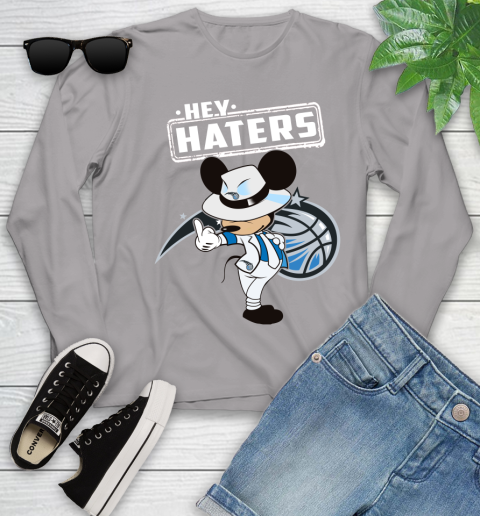 NBA Hey Haters Mickey Basketball Sports Orlando Magic Youth Long Sleeve 5