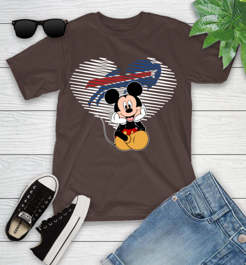 NFL Buffalo Bills The Heart Mickey Mouse Disney Football T Shirt_000 Youth T-Shirt 7