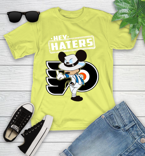 NHL Hey Haters Mickey Hockey Sports Philadelphia Flyers Youth T-Shirt 10