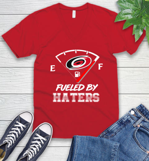 Carolina Hurricanes NHL Hockey Fueled By Haters Sports V-Neck T-Shirt 6
