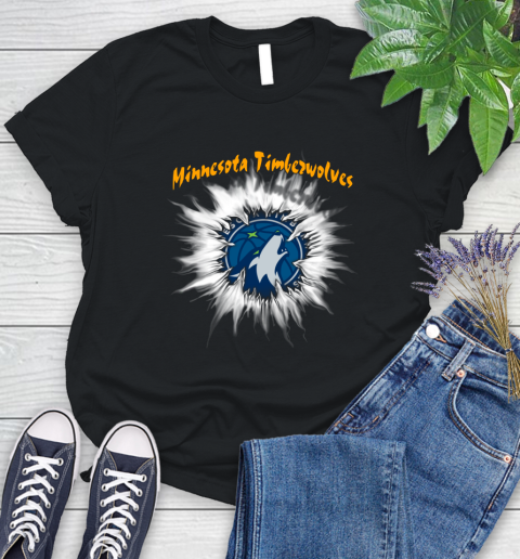 Minnesota Timberwolves NBA Basketball Rip Sports Women's T-Shirt