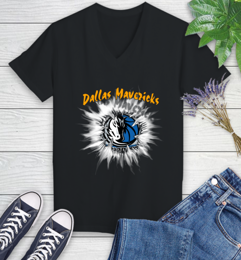 Dallas Mavericks NBA Basketball Rip Sports Women's V-Neck T-Shirt