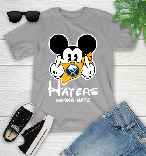 NHL Buffalo Sabres Haters Gonna Hate Mickey Mouse Disney Hockey T Shirt Youth T-Shirt 4