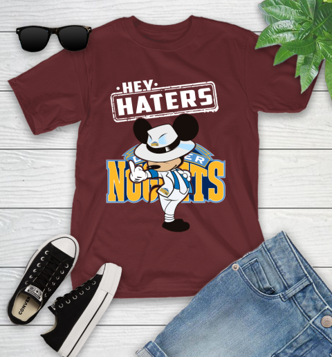 NBA Hey Haters Mickey Basketball Sports Denver Nuggets Youth T-Shirt 14