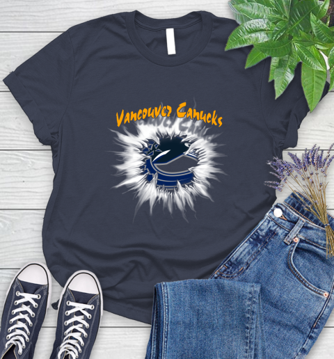 Vancouver Canucks NHL Hockey Adoring Fan Rip Sports Women's T-Shirt 14