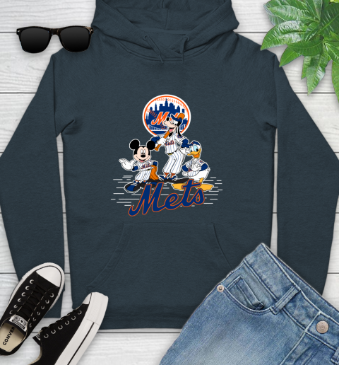 MLB New York Mets Mickey Mouse Donald Duck Goofy Baseball T Shirt Youth Hoodie 10