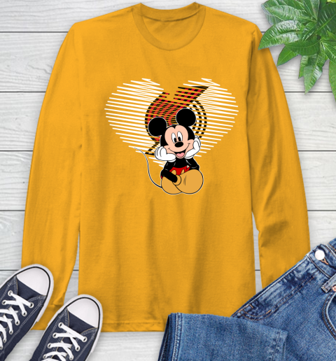 NBA Portland Trail Blazers The Heart Mickey Mouse Disney Basketball Long Sleeve T-Shirt 2