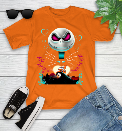 MLB Cleveland Indians Jack Skellington Sally The Nightmare Before Christmas Baseball Youth T-Shirt 9