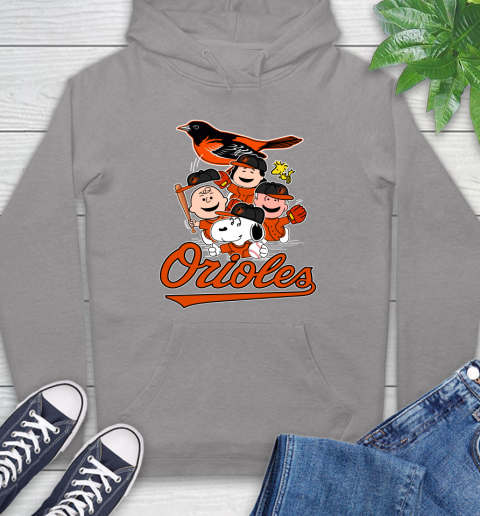 MLB Baltimore Orioles Snoopy Charlie Brown Woodstock The Peanuts Movie Baseball T Shirt_000 Hoodie 6
