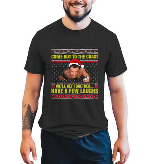 Die Hard Ugly Sweater Shirt, John McClane Tshirt, Come Out To The Coast We'll Get Together T Shirt, Christmas Gifts