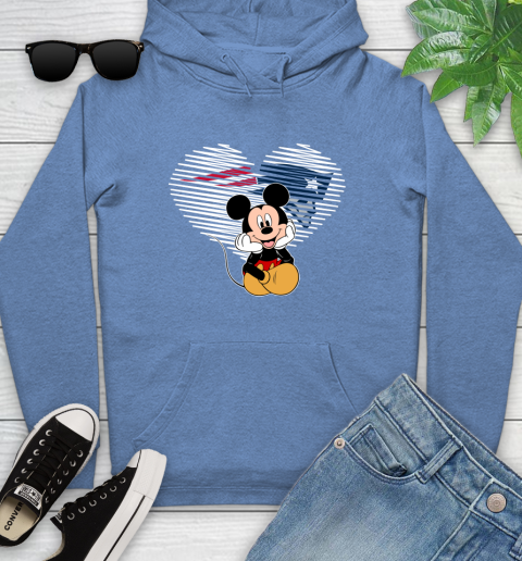 NFL New England Patriots The Heart Mickey Mouse Disney Football T Shirt_000 Youth Hoodie 13