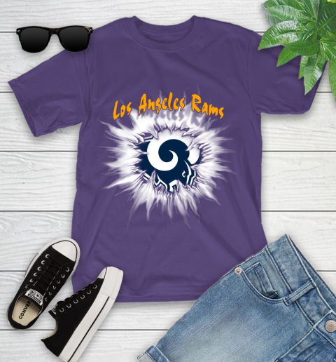 Los Angeles Rams NFL Football Adoring Fan Rip Sports Youth T-Shirt 3