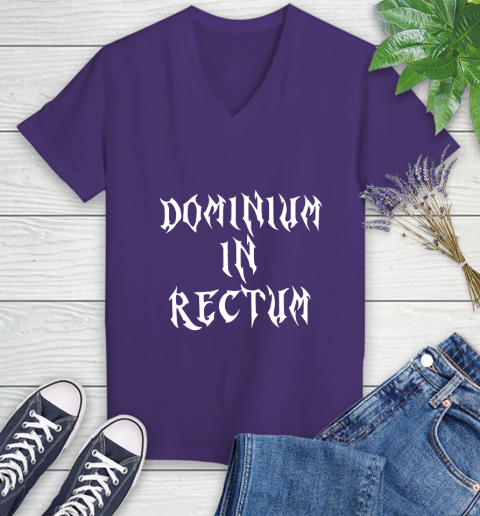 Dominium In Rectum Shirt Meaning Women's V-Neck T-Shirt 3