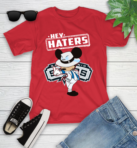 NBA Hey Haters Mickey Basketball Sports San Antonio Spurs Youth T-Shirt 13