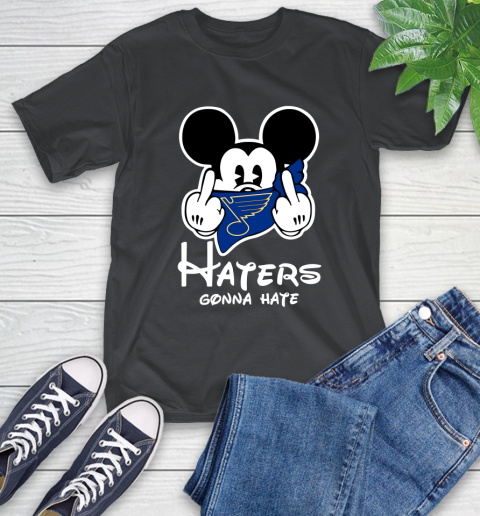 NHL St.Louis Blues Haters Gonna Hate Mickey Mouse Disney Hockey T Shirt T-Shirt