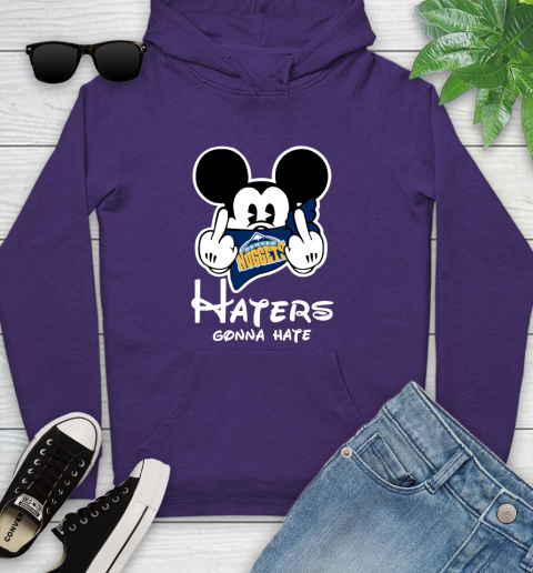 NBA Denver Nuggets Haters Gonna Hate Mickey Mouse Disney Basketball T Shirt Youth Hoodie 5