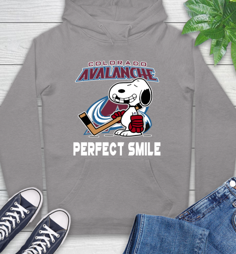 NHL Colorado Avalanche Snoopy Perfect Smile The Peanuts Movie Hockey T Shirt Hoodie 6