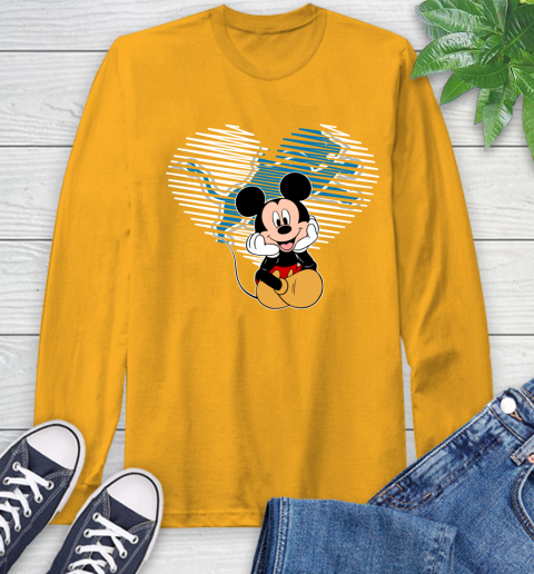 NFL Detroit Lions The Heart Mickey Mouse Disney Football T Shirt_000 Long Sleeve T-Shirt 2