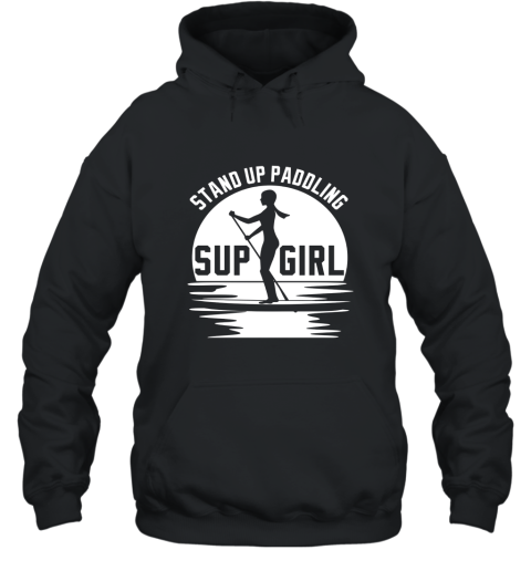 Women_s Stand Up Paddle Board Shirt Paddling SUP Girl T Shirt Hooded