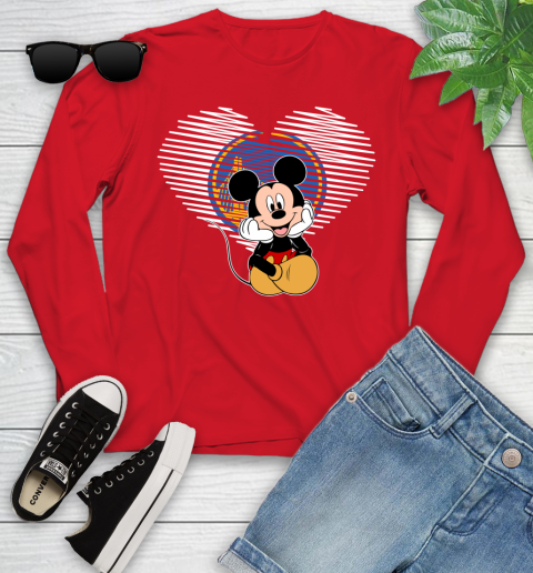 NBA Golden State Warriors The Heart Mickey Mouse Disney Basketball Youth Long Sleeve 11