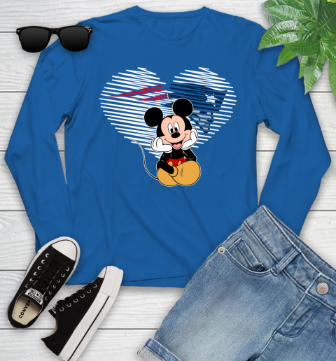 NFL New England Patriots The Heart Mickey Mouse Disney Football T Shirt_000 Youth Long Sleeve 11 NFL New England Patriots The Heart Mickey Mouse Disney Football T Shirt_000 Youth Long Sleeve - Image 11