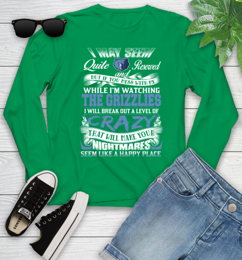 Memphis Grizzlies NBA Basketball Don't Mess With Me While I'm Watching My Team Youth Long Sleeve 7