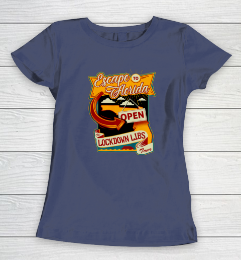 Escape To Florida Shirt Ron DeSantis (Print on front and back) Women's T-Shirt 8