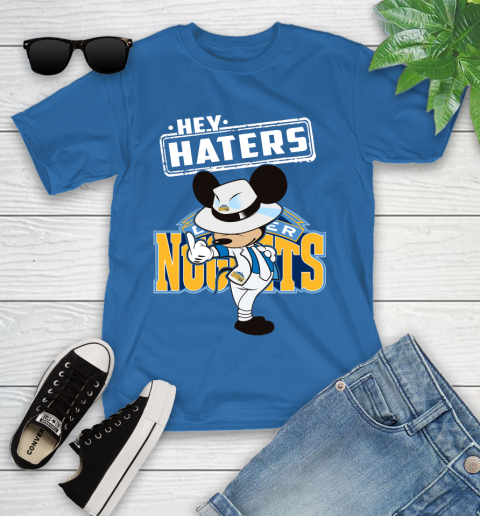 NBA Hey Haters Mickey Basketball Sports Denver Nuggets Youth T-Shirt 12