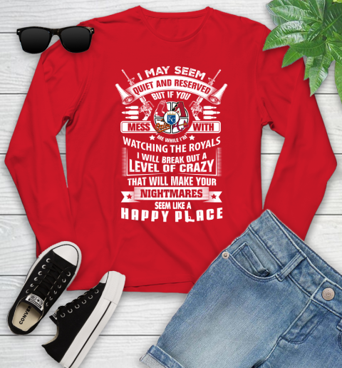 Kansas City Royals MLB Baseball Don't Mess With Me While I'm Watching My Team Sports Youth Long Sleeve 11