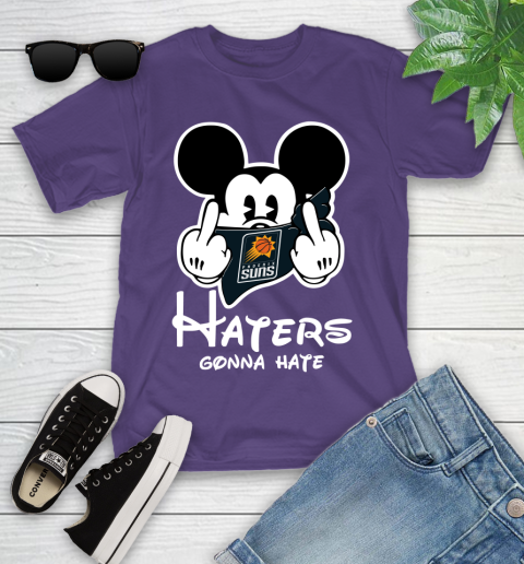 NBA Phoenix Suns Haters Gonna Hate Mickey Mouse Disney Basketball T Shirt Youth T-Shirt 3